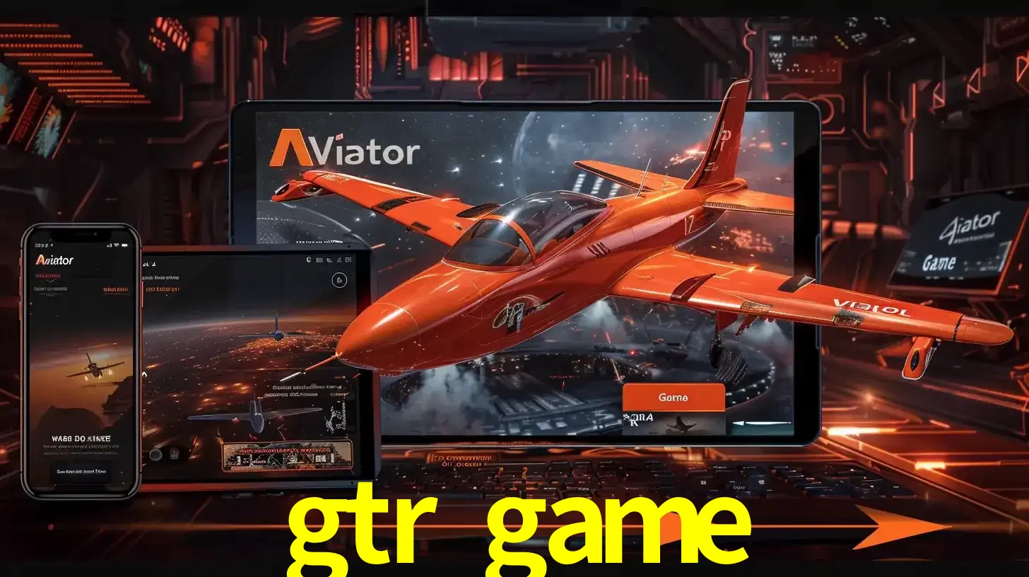 Apresentação tecnológica do jogo Aviator com um avião saindo da tela de um tablet, demonstrando a experiência imersiva em múltiplos dispositivos no gtr game.