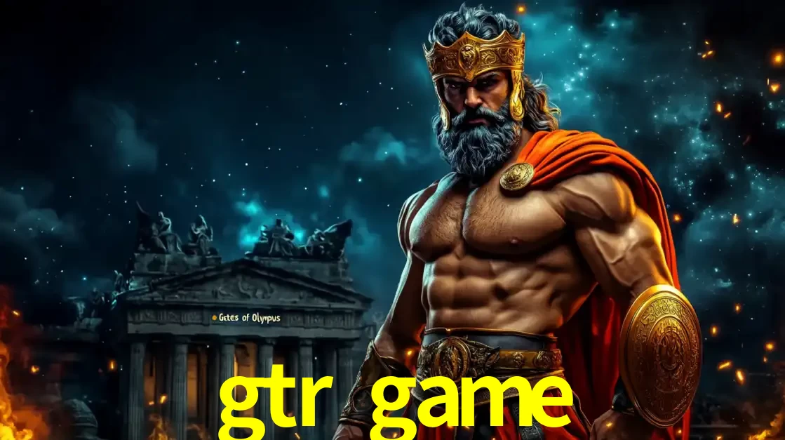 O poderoso Zeus do jogo de slot Gates of Olympus em frente ao seu templo, pronto para lançar multiplicadores divinos e prêmios épicos no cassino online gtr game.